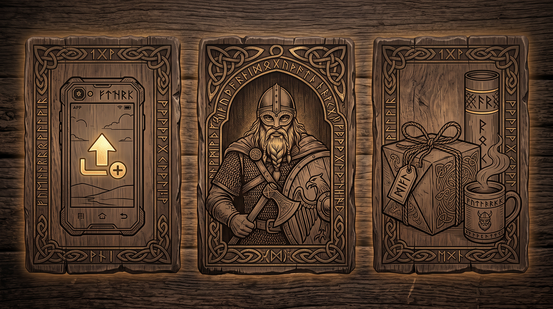 The three steps carved on a runestone: photo, forge, delivery